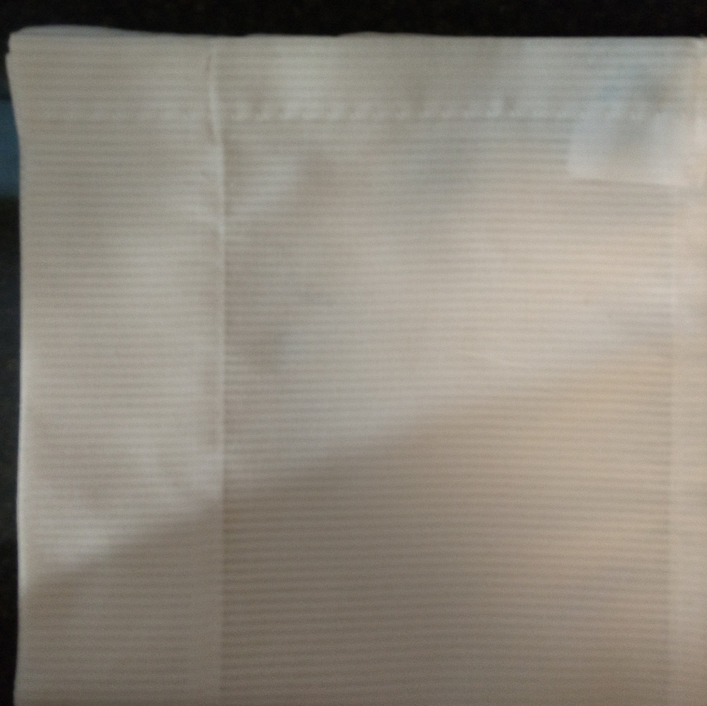 Four Country Curtains Rod Pocket Valences White on White Stripe 80" x 12"